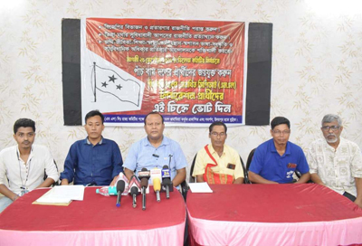 CPIML leaders addressed a press conference at Agartala on September 19.