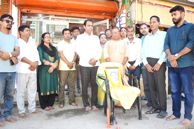 BJP Bardowali Mandal pays tribute to Pandit Deendayal Upadhyaya in Agartala on September 25.