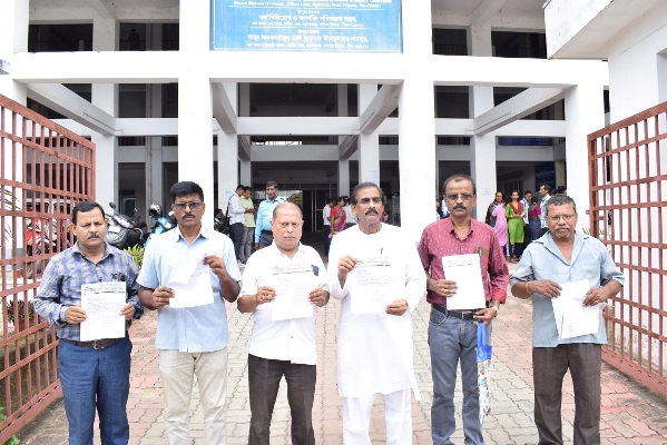 CITU leaders meet in a deputation to the authorities of the Labour Department in Agartala on July 6 in support of their demands.