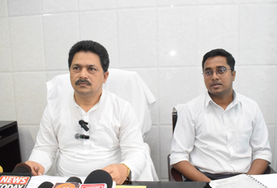Tripura Minority Corporation Chairperson Jahimuddin addressed a press conference at Agartala on October 6.