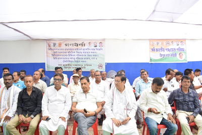 Members of the All India Panchayat Parishad staged a protest demanding improved healthcare services at GB Hospital near circuit house area of Agartala on June 5.