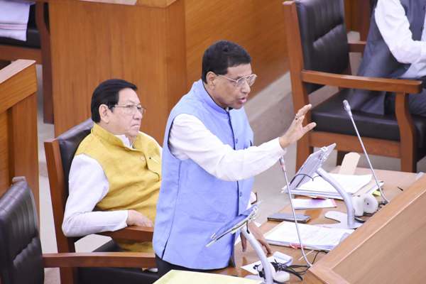 Congress Legislators participate in the ongoing budget session of Tripura Assembly question-hour on March 16 .