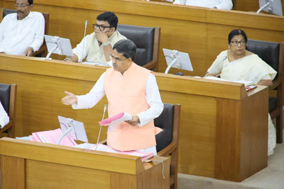 Chief Minister Dr Manik Saha addresses the first day of Monsoon session of Tripura Assembly on August 27.
