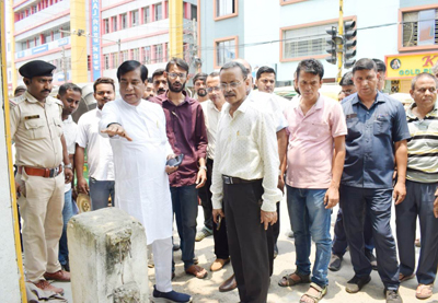Mayor of Agartala Municipal Corporation (AMC) Dipak Majumder inspected different development works in his own ward on June 4.