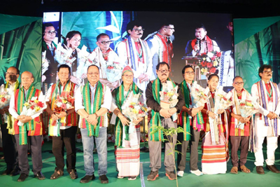 Forest Minister Animesh Debbarma attended an event organized to celebrate World Indigenous Day at Sukanta Academy auditorium in Agartala on August 9.