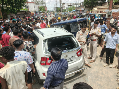 In a road mishap at Akhaura road of Agartala, in which three persons sustained critical injuries, the local people staged a massive programme on August 31.