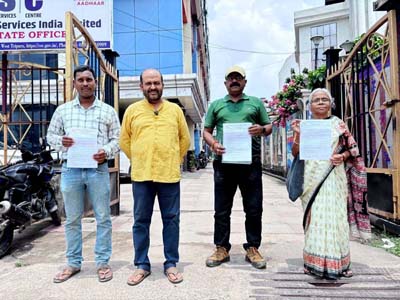 CPIM leaders met in a deputation to the Directorate of Urban Development Department in Agartala on June 16 in support of their demands.