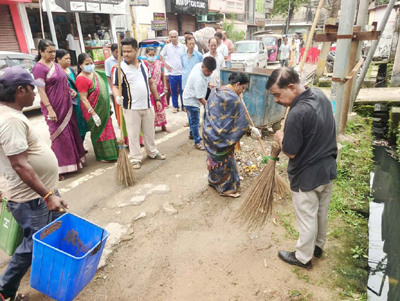 Kadamtala Club organized Swacch Bharat Abhiyan at Agartala on September 6.