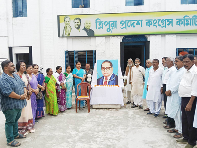 Congress the birth anniversary of Dr B R Ambedkar at Congress Bhavan in Agartala on April 14.