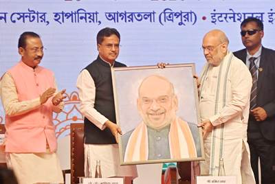 Union Home Minister Amit Shah along with Tripura Chief Minister Dr Manik Saha joined the Regional Official Language Conference (Rajbhasha Sammelan) of the Eastern, North-Eastern and Northern regions in Agartala on February 20.