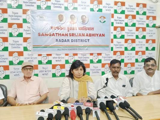 The AICC leader addressed a press conference at Congress Bhavan in Agartala on April 26 over Sanghatan Srijan Abhiyan (campaign) of the party in Tripura.