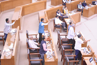 Glimpses of the last day of the Budget session of Tripura Assembly on March 23.