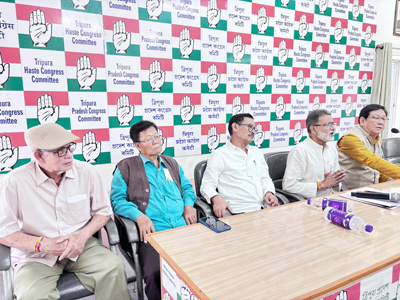Congress organised a preparation meeting ahead of TTAADC polls at Congress Bhavan in Agartala on March 14.