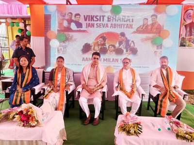 Former CM and present Lok Sabha MP from West Tripura, Biplab Kumar Deb attended Angan Milan Seva at Dhaleshwar in Agartala on September 27.