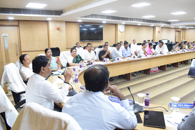 Mayor of Agartala Municipal Corporation (AMC) chairs council meeting ahead of Durga Puja preparations at AMC conference hall on September 9.