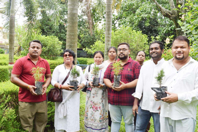 Tripura Pradesh Youth Congress members hold a plantation drive to mark the birthday of Lok Sabha Leader of Opposition Rahul Gandhi on June 19.