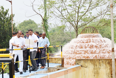 Tripura Governor Indra Sena Reddy Nallu visited a Water Treatment Plant in Usha Bazar area, at the outskirts of Agartala on April 16.