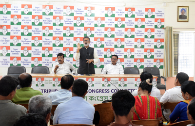 A meeting was held at Congress Bhavan in Agartala on March 22  to prepare candidates for 28 seats in the upcoming ADC elections.