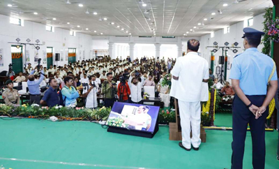 Tripura Governor Indrasena Reddy Nallu attended the state level workshop on Nasha Mukta Tripura at MBB College campus in Agartala on July 18.