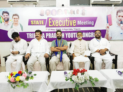 Youth Congress organised a state Executive Meeting at Student Health Home in Agartala on May 17 in presence of senior leaders of Tripura Pradesh Congress.