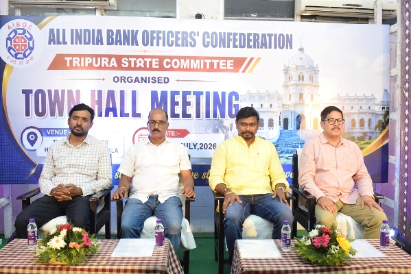 All India Bank Officers confederation Tripura State Committee held a conference at Tripura Students Health Home in Agartala on July 25 .