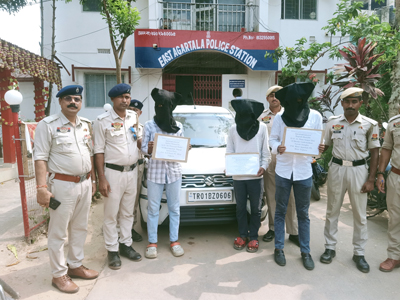 Three car lifters were arrested by the East Agartala police station on April 24.