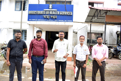 Radiologist association organised a deputation to the Directorate of Health Services in Agartala on April 9 in support of their demands.