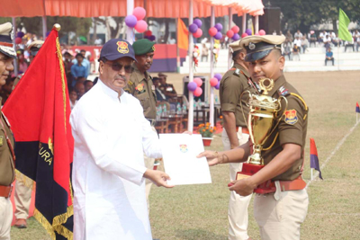Chief Minister Dr Manik Saha inaugurated Tripura Police Week celebrations at Manoranjan Debbarma memorial ground in Agartala on February 25.