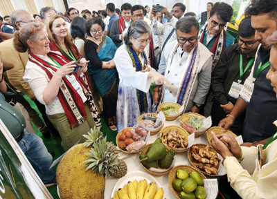 Agriculture Minister Ratan Lal Nath attended a buyer-seller meet of international buyers for Tripura Organic products at a hotel in Agartala on August 10.