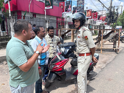 Tripura Pradesh Youth Congress event faces police objection at the City Centre area of Agartala on August 8.