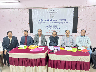 Director of NIT Agartala addressed a press conference at Agartala press club on January 16 to highlight the 18th convocation of the institute.