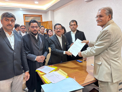 Tripura High Court election nomination papers were filed at High Court premises on January 19 by the candidates.
