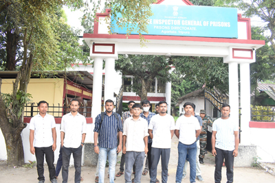 Jail police aspirants organised a demonstration in front of the Prison directorate in Agartala on October 7 seeking their early recruitment.