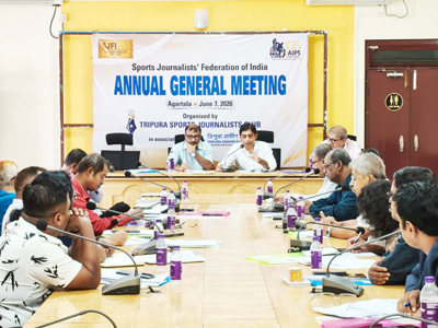 The Annual General Meeting of the Sports Journalists Federation of India held at Agartala on June 7. 
