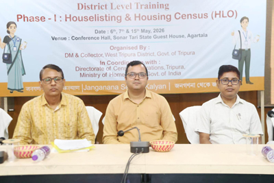 District Magistrate of West Tripura district Dr Visahal Kumar addressed a press meet in State Guest House in Agartala on May 15 to highlight Census 2026-26 details.