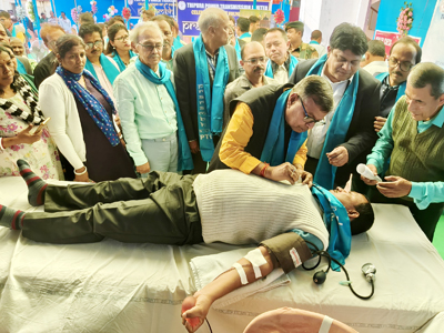 Power Minister Ratan Lal Nath participated in the third foundation day celebration of TPTL at Agartala on January 19.