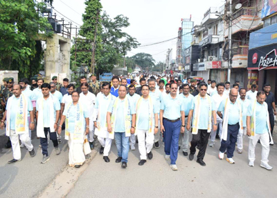 Chief Minister Dr Manik Saha attends Olympic Day celebration in the presence of other ministers, MLAs and sports enthusiasts in Agartala on June 23.