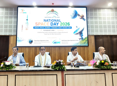 National Space Day 2026 is observed in Agartala on August 18, highlighting the space journey of India towards Viksit Bharat 2047.