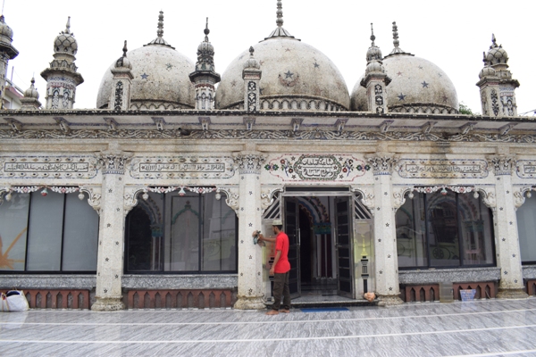 Preparations for Eid al-Adha, also known as Eid-ul-Azha or Bakrid, underway at Gedu Miah’s mosque in Agartala on May 27.