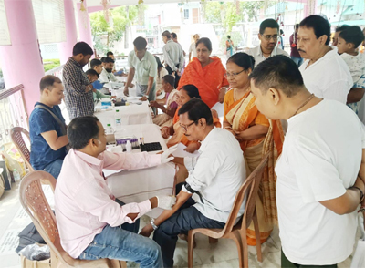 Ram Thakur Seva Mandir organized a mega health camp in Banamalipur Seva Mandir at Agartala on May 17.
