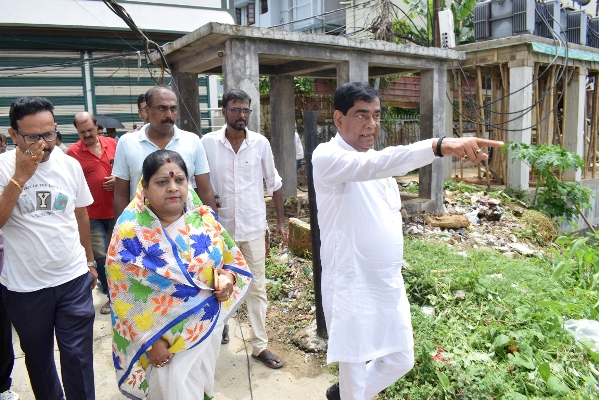 Mayor of Agartala Municipal Corporation (AMC) Dipak Majumer visited Chalaman Sangha pond to review rejuvenation work at Agartala on August 22.