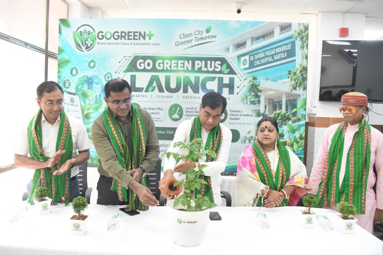 Mayor of Agartala Municipal Corporation (AMC) Dipak Majumder attended the launch of Go Green Plus programme in Agartala on October 10.