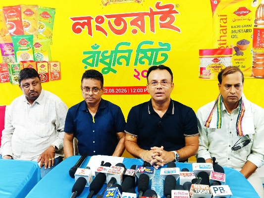 Managing director of Longtharai spices company, Ratan Debnath addressed a press conference at Agartala on August 22.