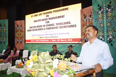 The District Disaster Management Authority organised one day training on shelter house management at Agartala on March 26.
