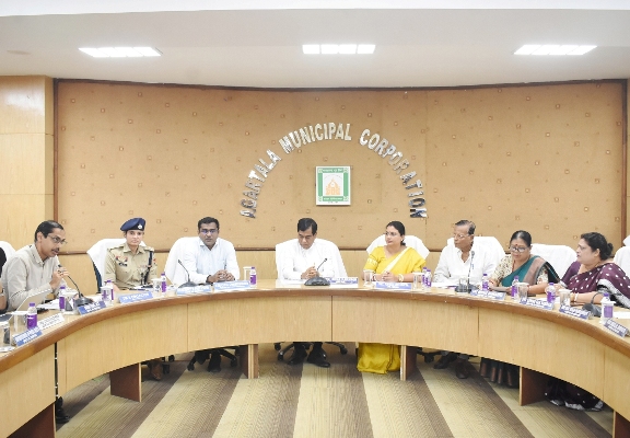 Review meeting over the preparatory measures of the ensuing Mayer Gamon Carnival- 2026 held at the Conference Hall of AMC in Agartala on October 9.