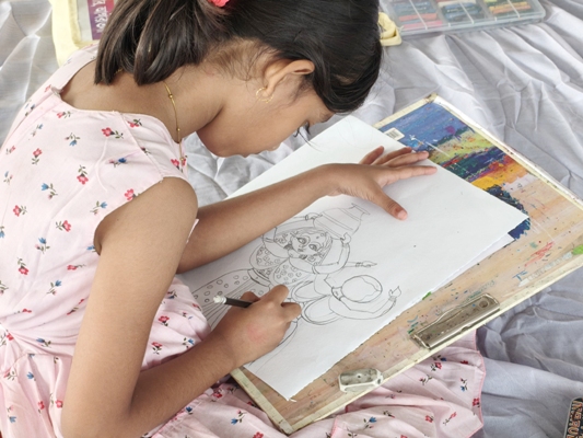 A drawing competition was organized at NSRCC under the initiative of Ravi Shankar Vidya Mandir in Agartala on April 19.