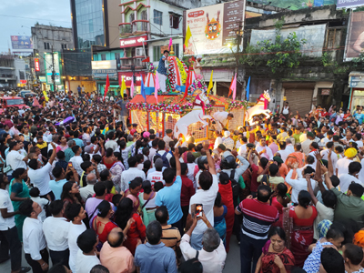 Tripura along with other parts of the country celebrated the festival of ‘Rath Yatra’ with enthusiasm and religious fervor on July 16. Thousands of devotees pulling the chariot of Lord Jagannath in Agartala and passes through various thoroughfares of Agartala amidst tight security.