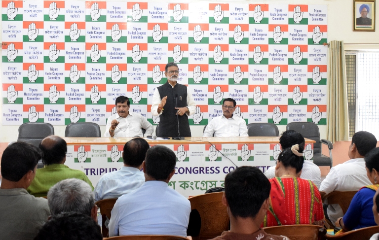 Congress to go alone in Tripura tribal council polls as BJP, TMP hold talks