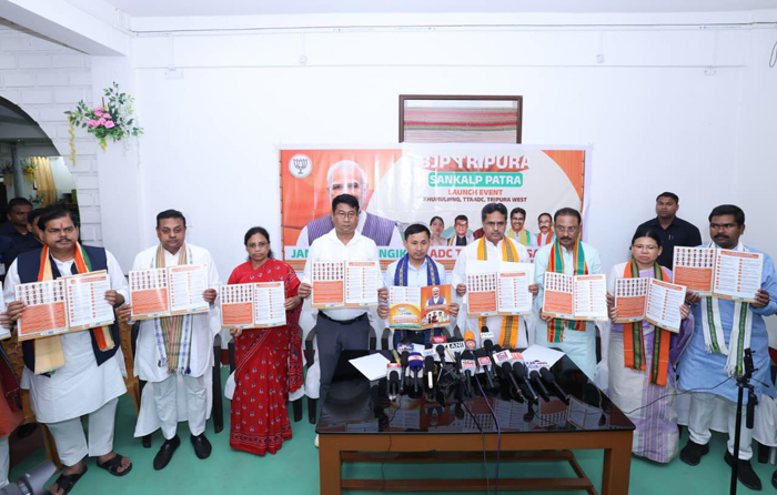 BJP releases Sankalp Patra, promises holistic development of Tripura tribal communities