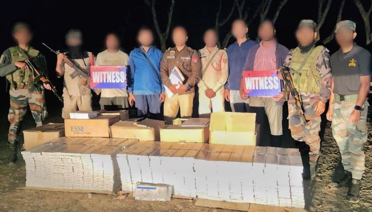 Contraband cigarettes worth Rs 82 lakh seized in joint operation by Assam Rifles, Cachar Police